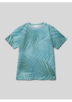 T-shirt z kwiatowym wzorem i okrągłym dekoltem ze sklepu Peek&Cloppenburg  w kategorii T-shirty chłopięce - zdjęcie 171562759