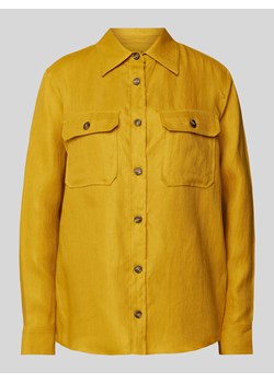 Bluzka koszulowa z kieszeniami na piersi model ‘VALDA’ ze sklepu Peek&Cloppenburg  w kategorii Koszule damskie - zdjęcie 171562815