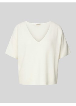 Sweter z rękawami o długości 1/2 w jednolitym kolorze ze sklepu Peek&Cloppenburg  w kategorii Swetry damskie - zdjęcie 171563328