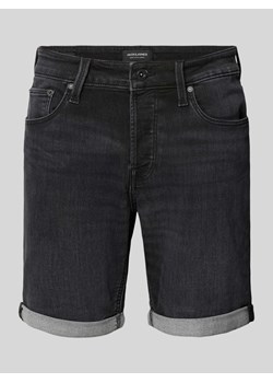 Szorty jeansowe o kroju regular fit w jednolitym kolorze model ‘RICK’ ze sklepu Peek&Cloppenburg  w kategorii Spodenki męskie - zdjęcie 171563507