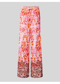 Spodnie materiałowe z wiskozy z efektem batiku ze sklepu Peek&Cloppenburg  w kategorii Spodnie damskie - zdjęcie 171563817