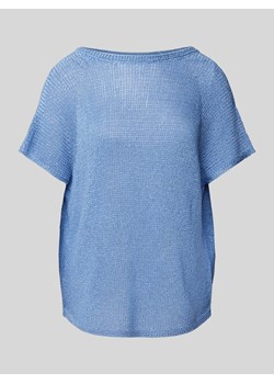 Sweter z dzianiny z rękawami o długości 1/2 w jednolitym kolorze ze sklepu Peek&Cloppenburg  w kategorii Bluzki damskie - zdjęcie 171563975