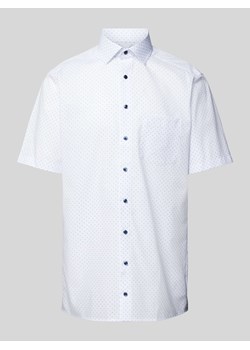 Koszula biznesowa o kroju modern fit ze wzorem na całej powierzchni model ‘Bergamo Kent’ ze sklepu Peek&Cloppenburg  w kategorii Koszule męskie - zdjęcie 171564089