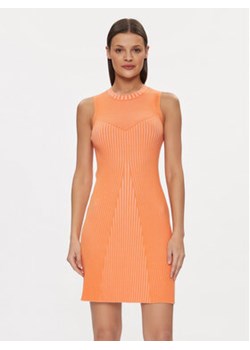 Guess Sukienka dzianinowa Allie W4RK20 Z2YN2 Pomarańczowy Slim Fit ze sklepu MODIVO w kategorii Sukienki - zdjęcie 171566245