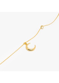 bransoletka na nogę z księżycem, srebrna pozłacana ze sklepu ANIA KRUK w kategorii Bransoletki - zdjęcie 171566457
