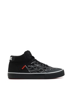 Cropp - Czarne sneakersy z efektem płomieni - czarny ze sklepu Cropp w kategorii Trampki męskie - zdjęcie 171570286