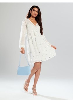 Sinsay - Sukienka mini - kremowy ze sklepu Sinsay w kategorii Sukienki - zdjęcie 171571267