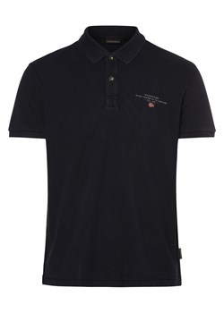 Napapijri Męska koszulka polo - Elbas Mężczyźni Bawełna granatowy jednolity ze sklepu vangraaf w kategorii T-shirty męskie - zdjęcie 171571467