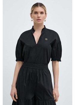 Twinset bluzka damska kolor czarny gładka ze sklepu ANSWEAR.com w kategorii Bluzki damskie - zdjęcie 171571485
