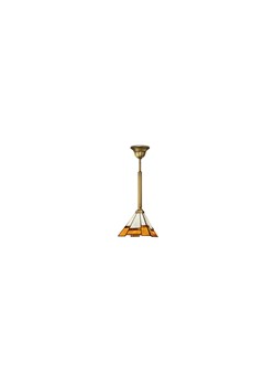 Lampa mosiężna z witrażowym kloszem O-S1M ze sklepu MN Interiors - Lampy mosiężne w kategorii Lampy wiszące - zdjęcie 171571898