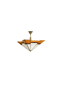 Mosiężna lampa witrażowa O-S1AD ze sklepu MN Interiors - Lampy mosiężne w kategorii Lampy wiszące - zdjęcie 171571899