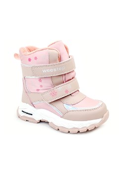 Weestep różowe buty zimowe dla dziewczynki na rzep ze sklepu 5.10.15 w kategorii Buty zimowe dziecięce - zdjęcie 171574285
