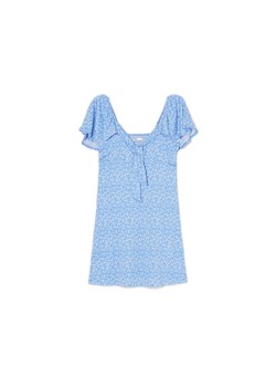 Cropp - Niebieska sukienka mini w stokrotki - błękitny ze sklepu Cropp w kategorii Sukienki - zdjęcie 171575285