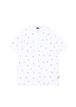 Cropp - Biały T-shirt polo z rybkami - biały ze sklepu Cropp w kategorii T-shirty męskie - zdjęcie 171575357