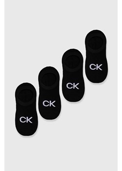 Calvin Klein skarpetki 4-pack damskie kolor czarny 701220509 ze sklepu ANSWEAR.com w kategorii Skarpetki damskie - zdjęcie 171576039