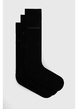 Calvin Klein skarpetki 3-pack męskie kolor czarny 701226674 ze sklepu ANSWEAR.com w kategorii Skarpetki męskie - zdjęcie 171576139