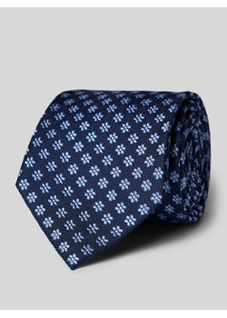 Krawat jedwabny ze wzorem na całej powierzchni (8 cm) ze sklepu Peek&Cloppenburg  w kategorii Krawaty - zdjęcie 171576728