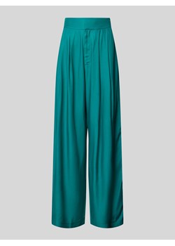 Spodnie materiałowe z szeroką nogawką i zakładkami w pasie model ‘KRISSI’ ze sklepu Peek&Cloppenburg  w kategorii Spodnie damskie - zdjęcie 171576866