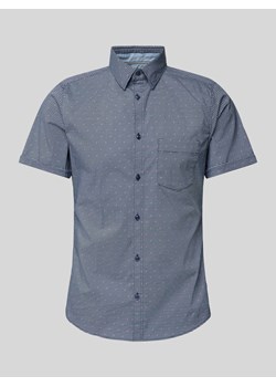 Koszula casualowa o kroju slim fit z rękawem o dł. 1/2 ze sklepu Peek&Cloppenburg  w kategorii Koszule męskie - zdjęcie 171576906