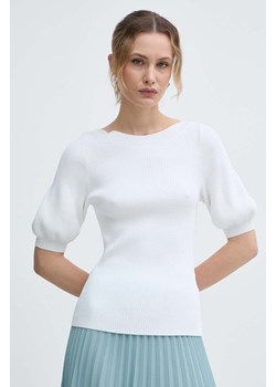 Luisa Spagnoli t-shirt damski kolor biały ze sklepu ANSWEAR.com w kategorii Bluzki damskie - zdjęcie 171579328