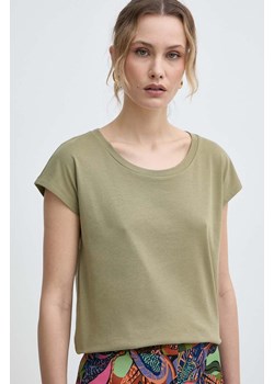 MAX&amp;Co. t-shirt bawełniany damski kolor zielony 2416941014200 ze sklepu ANSWEAR.com w kategorii Bluzki damskie - zdjęcie 171579458