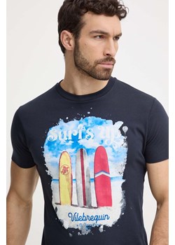 Vilebrequin t-shirt bawełniany PORTISOL męski kolor granatowy z nadrukiem PTSAP385 ze sklepu ANSWEAR.com w kategorii T-shirty męskie - zdjęcie 171579695