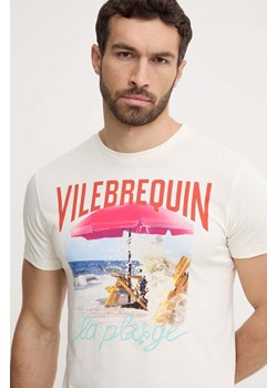 Vilebrequin t-shirt bawełniany PORTISOL męski kolor beżowy z nadrukiem PTSAP386 ze sklepu ANSWEAR.com w kategorii T-shirty męskie - zdjęcie 171579699