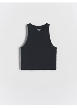 Reserved - Bawełniany top - czarny ze sklepu Reserved w kategorii Bluzki dziewczęce - zdjęcie 171580238