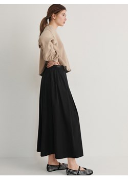 Reserved - Spódnica midi z paskiem - czarny ze sklepu Reserved w kategorii Spódnice - zdjęcie 171580375
