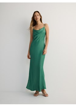 Reserved - Sukienka maxi z wiskozy - zielony ze sklepu Reserved w kategorii Sukienki - zdjęcie 171580609