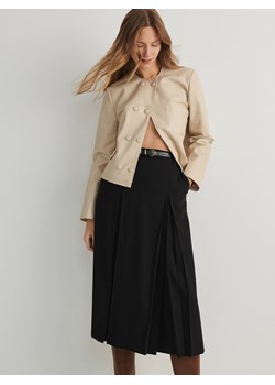 Reserved - Spódnica midi z paskiem - czarny ze sklepu Reserved w kategorii Spódnice - zdjęcie 171580679