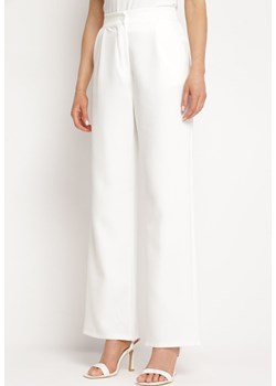 Białe Spodnie Garniturowe z Kieszeniami Letiza ze sklepu Born2be Odzież w kategorii Spodnie damskie - zdjęcie 171582388