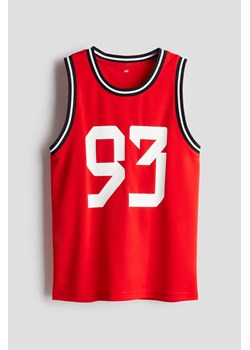 H & M - Siateczkowa koszulka koszykarska - Czerwony ze sklepu H&M w kategorii T-shirty chłopięce - zdjęcie 171583847