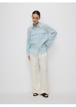 Reserved - Lniana koszula - jasnoniebieski ze sklepu Reserved w kategorii Koszule damskie - zdjęcie 171584535