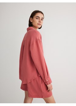 Reserved - Koszula z bawełnianego muślinu - jasnofioletowy ze sklepu Reserved w kategorii Koszule damskie - zdjęcie 171585165