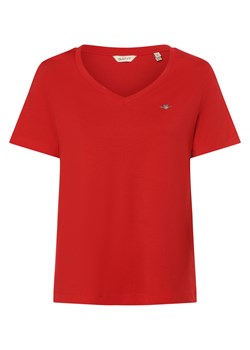 Gant T-shirt damski Kobiety Dżersej czerwony jednolity ze sklepu vangraaf w kategorii Bluzki damskie - zdjęcie 171585285
