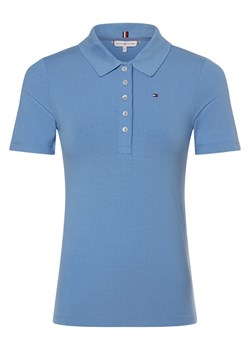 Tommy Hilfiger Damska koszulka polo Kobiety wiskoza niebieski jednolity ze sklepu vangraaf w kategorii Bluzki damskie - zdjęcie 171585288