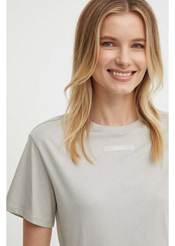 Calvin Klein t-shirt bawełniany damski kolor beżowy ze sklepu ANSWEAR.com w kategorii Bluzki damskie - zdjęcie 171588787