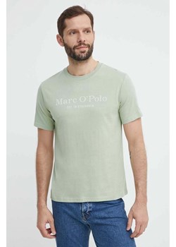 Marc O&apos;Polo t-shirt bawełniany męski kolor zielony z nadrukiem 423201251052 ze sklepu ANSWEAR.com w kategorii T-shirty męskie - zdjęcie 171588825