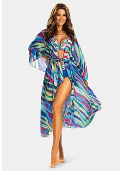 Duże kimono plażowe Luxe wave Feba kolorowe F219/888 ze sklepu piubiu_pl w kategorii Odzież plażowa - zdjęcie 171589258