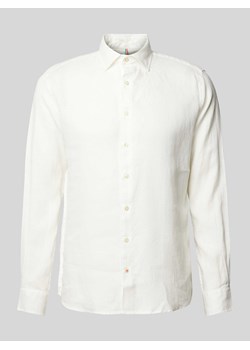 Koszula casualowa o kroju regular fit z lnu z kołnierzykiem typu kent model ‘Steven’ ze sklepu Peek&Cloppenburg  w kategorii Koszule męskie - zdjęcie 171589447