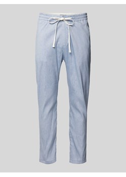 Spodnie sportowe z mieszanki lnu model ‘JEGER’ ze sklepu Peek&Cloppenburg  w kategorii Spodnie męskie - zdjęcie 171589466
