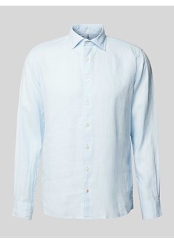 Koszula casualowa o kroju regular fit z lnu z kołnierzykiem typu kent model ‘Steven’ ze sklepu Peek&Cloppenburg  w kategorii Koszule męskie - zdjęcie 171589825