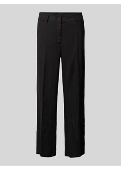 Lniane spodnie o kroju regular fit w kant model ‘CALIFORNIA’ ze sklepu Peek&Cloppenburg  w kategorii Spodnie damskie - zdjęcie 171589925