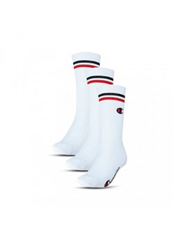 Skarpetki uniseks (3-pack) Champion Crew Socks - białe ze sklepu Sportstylestory.com w kategorii Skarpetki damskie - zdjęcie 171590217