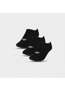 Damskie skarpetki stopki (3-pack) 4FWMM00USOCF274 - czarne ze sklepu Sportstylestory.com w kategorii Skarpetki męskie - zdjęcie 171590408