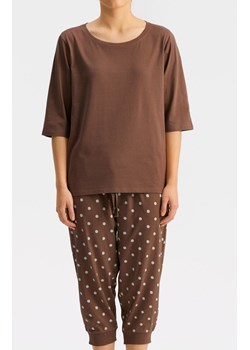 Bawełniana piżama damska cappuccino NLP-471, Kolor cappucino-brąz, Rozmiar XL, ATLANTIC ze sklepu Primodo w kategorii Piżamy damskie - zdjęcie 171591759