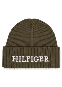 Tommy Hilfiger Czapka Monotype Beanie AM0AM11737 Zielony ze sklepu MODIVO w kategorii Czapki zimowe męskie - zdjęcie 171593599