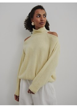 Sweter Fergus Premium Żółty ze sklepu Lisa Mayo w kategorii Swetry damskie - zdjęcie 171594097