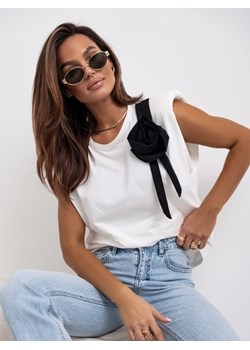 Bluzka Nina Black Biała ze sklepu Lisa Mayo w kategorii Bluzki damskie - zdjęcie 171594418